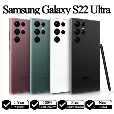New Samsung Galaxy S22 Ultra 5G 128/256/512GB SM-S908U GSM CDMA Factory Unlocked
