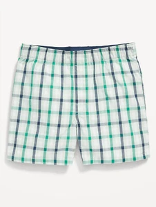 Old Navy Kid Boys Cotton Poplin Printed Boxer Shorts Green Plaid Size XS S L XL - Picture 1 of 1