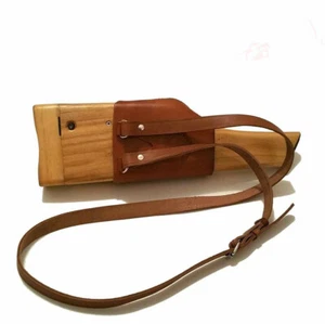 Funda/stock ALEMANA C96 con mango de escoba Mauser con correa de hombro de cuero diagonal - Imagen 1 de 8