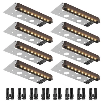 8-Pack 6.8" LED Hardscape Lighting Retaining Wall Step Paver Lights 3W - Image 1 of 4