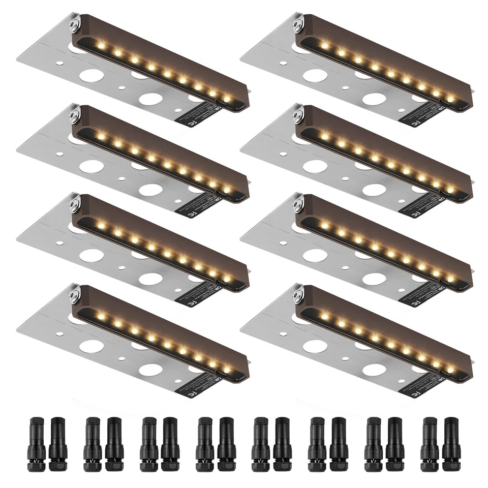 8-Pack 6.8" LED Hardscape Lighting Retaining Wall Step Paver Lights 3W - Image 1 of 4