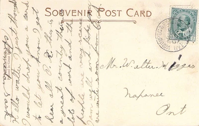 RPO canadiense 1909: Winnipeg & Estevan Tr 1.  En PC de la calle principal, Winnipeg. Foto 1 de 2