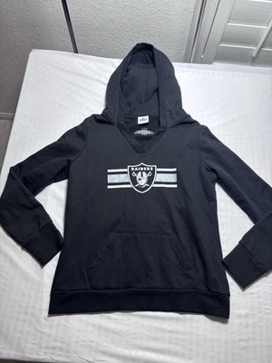 Nueva camiseta negra majestuosa con capucha de fútbol americano de Las Vegas Raiders para mujer talla L grande Foto 1 de 4