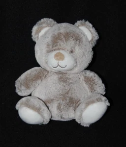Peluche doudou ours TEX BABY brun marron chiné blanc 14 cm assis NEUF - Picture 1 of 1