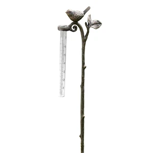 Bird On Branch Rain Gauge Garden Stake Rain Watcher Metal ~ SPI Home 33079 - Picture 1 of 4