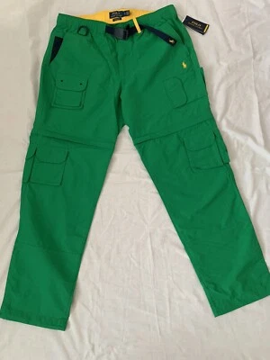 NEW Polo Ralph Lauren Nylon Outdoor Convertible Climbing Trousers Short Green XL - Image 1 of 4