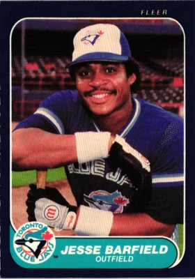 1986 Fleer - Jesse Barfield #52 - Blue Jays - Image 1 of 2