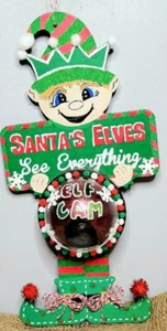 Santa Elf Lighted Faux Camera Wall Hanging Shelf Décor Flashing Cam Light 16"H - Picture 1 of 2