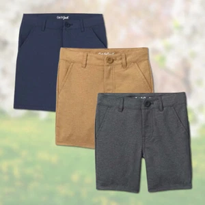 NWT Adjustable Flat-Front Quick-Dry Chino Shorts - Toddler Boys 12M, 18M, 2T, 3T - Picture 1 of 15