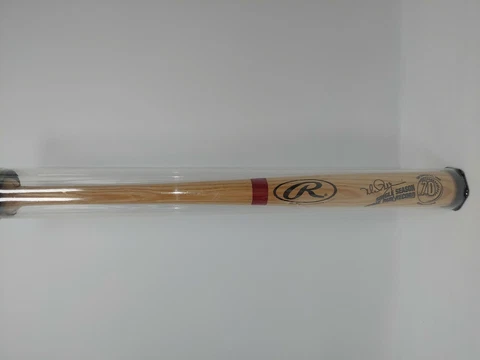 Vintage Mark McGwire Single Season Home Run Record 70 HR Mini Bat Sealed in Tube Cover