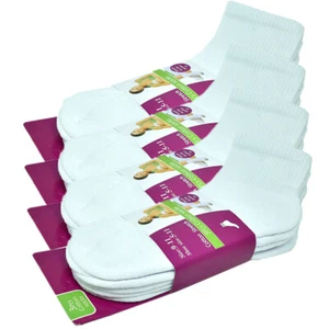 3 Pairs Womens Cotton White Ankle Crew Cushioned Sports Socks Low Cut Size 9-11 - Picture 1 of 7