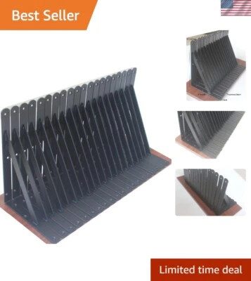 Soportes de estante rústicos de metal negro - Capacidad 240 lb, paquete de 20 de 11" x 8" Foto 1 de 4