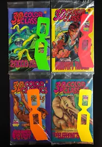 Libro de actividades de cómic Wendys Kids Meal 1995 sellado color 3D clásico lote de 4 en muy buen estado - Imagen 1 de 8