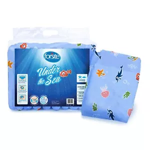 Forsite Nature's Escape Briefs Printed Adult Diapers, Under The Sea, Medium, ... - Picture 1 of 5