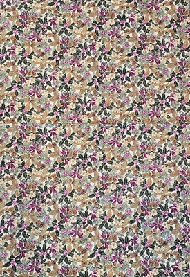 Hoffman California HOLIDAY ENCHANTMENT Poinsettia Pine Cone Quilt Fabric 3.8yds - Image 1 of 2