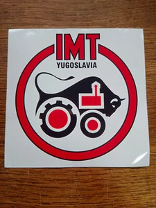 IMT YUGOSLAVIA TRACTOR LOGO BULL STICKER Belgrade NOS SIGN INSIGNIA RARE 15X15cm - Picture 1 of 6