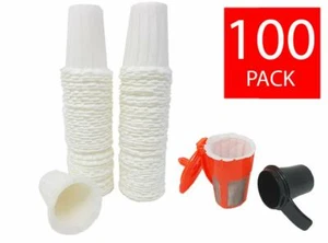 (100) Goldtone Paper Filters and Carafe For Keurig Coffee Makers + Scoop - Picture 1 of 7