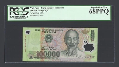 Viet Nam 100000 Dong 2017 P122n Uncirculated Grade 68 - Image 1 of 2