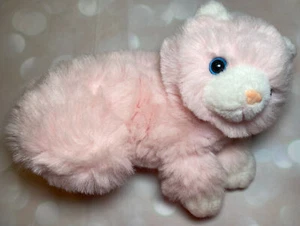 Platinum Plush Pink Kitty Cat Blue Eyes 12” Stuffed Furry Kitten Soft Toy - Picture 1 of 4
