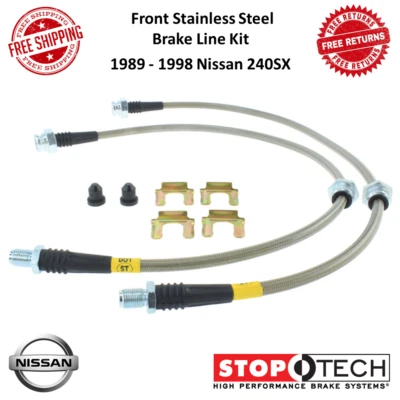 StopTech Centric Front Stainless Steel Brake Line Kit For 1989-1998 Nissan 240SX - Image 1 of 4