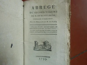 1799 Abkürzung des zweiten und dritten Fluges von M de MONTGERON Wunder von M de PARIS - Bild 1 von 10
