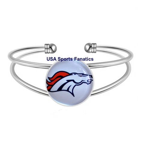 NFL - Denver Broncos Team Logo Adjustable Bangle Bracelet Cover