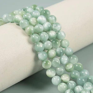 Iridescent Yellow Green Moonstone Smooth Round Beads 6mm 8mm 10mm 12mm 15.5"Strd - Picture 1 of 3
