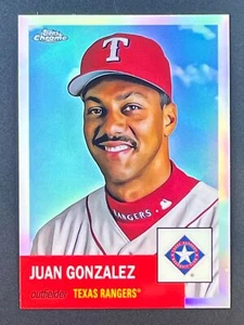 JUAN GONZALEZ 2022 Topps Chrome Anniversary Refractor #386 Texas Rangers - Picture 1 of 2