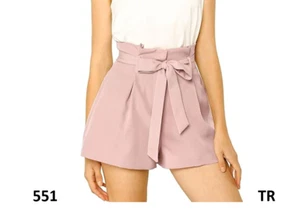 Allegra K Women's St Patrick's Day Bow Tie High Waist Short Paper Bag Shorts, XS - Picture 1 of 7