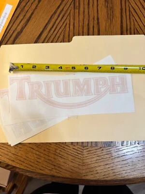Lot of 2” x 9” Triumph Motorcycle Decals in Gold and Silver - Image 1 of 3