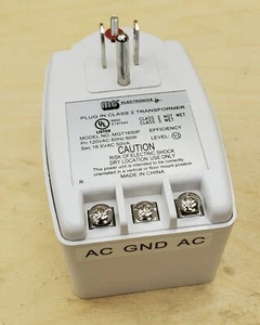 MG Electronics MGT1650P Plug-In Class 2 Transformer 120 VAC to 16.5 VAC @ 3 Amps - Picture 1 of 2