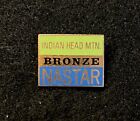 Indian Head Mountain Bronze Nastar Vintage Skiing Pin Michigan Souvenir Travel