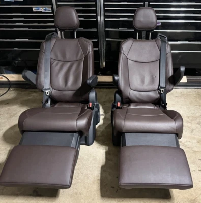 Toyota Sienna Recliners Seats 2021-2024  Truck Van RV Seats Leather Brown Black - Image 1 of 4