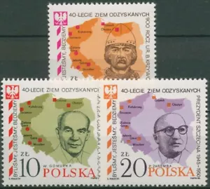 Polen 1985 Eingliederung der West-u. Nordgebiete 2970/72 postfrisch - Bild 1 von 1