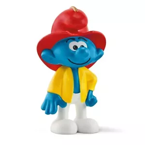 20833 Fireman Smurf Fire Fighter 2inch Plastic Figurine Schleich 2022 SMURFS SET - Picture 1 of 4