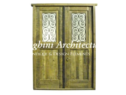 Antique Double Front Door Wrought Iron Inserts. D1193w Cover