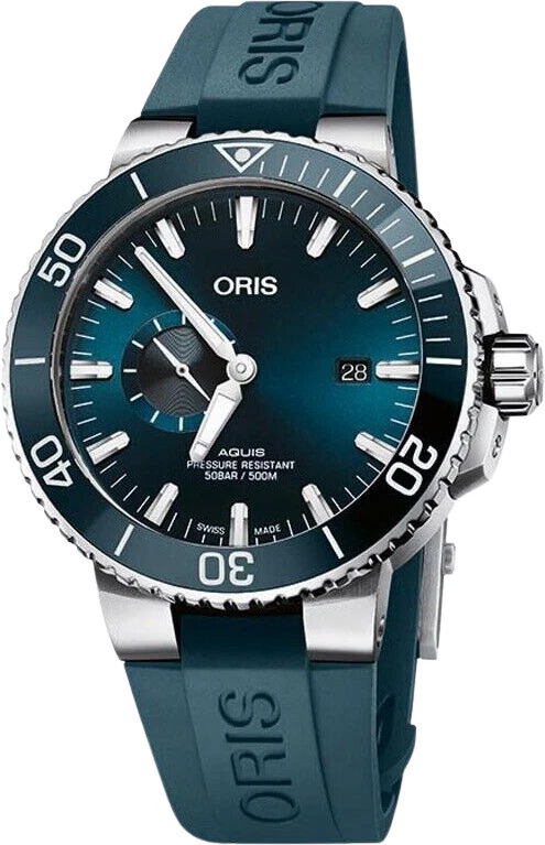 Oris Aquis Blue Men's Watch - 01 743 7733 4155-07 4 24 69EB