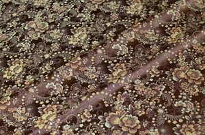 4.2 yd/Vintage Silk jacquard fabric Luxury Oriental brocade cloth Uzbek textile - Picture 1 of 6