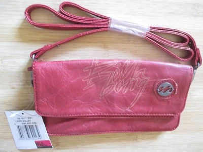 NUEVO* Billabong Bolso sin asas BOLSO DE MANO HOBO Bandolera Rojo Imitación Cuero Foto 1 de 4
