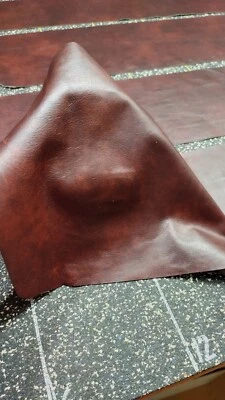 Tapicería de cuero borgoña de alta calidad 2 oz. Selecciona tu talla. Foto 1 de 4