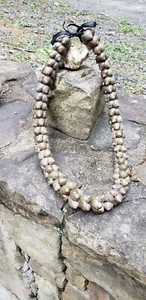 Genuine Shell Ribbon Statement Necklace Nautral WOW!! - Picture 1 of 5