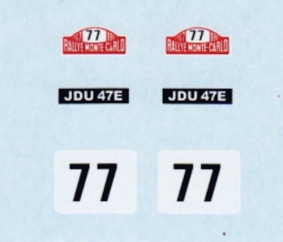 Corgi 340 Sunbeam Imp | Monte Carlo Number 77 | waterslide Transfer - Image 1 of 1