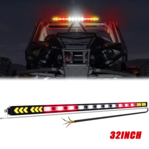 32" Rear Strobe LED Chase Light Bar Arrow Turn For ATV UTV Polaris RZR Can am X3 - Picture 1 of 17