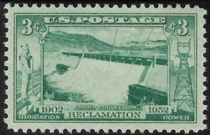 1009 3 cent Grand Coujlee Dam Overinked - Picture 1 of 1