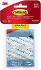 18 Piece Value Pack Command Clear Mini Hooks 17006CLR-18E With 24 Strips 0.5lb