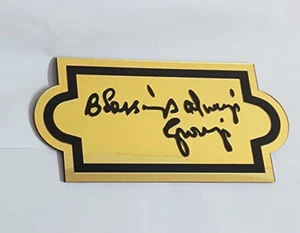Blessings Always GuruJi Door Plate Unlimited and Unbound Glory of GURUJI Golden - Picture 1 of 3