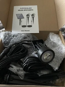 APONUO LED Solarstrahler 2w solarbetriebene Landschaftsleuchten Außenstrahler - Bild 1 von 1