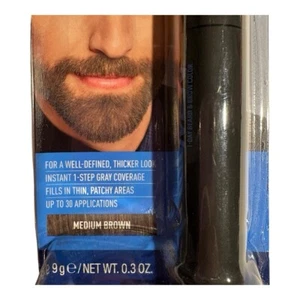 Just for Men 1-Day Beard & Brow Color, Medium Brown 0.3 Fl Oz. Brand New - Picture 1 of 3