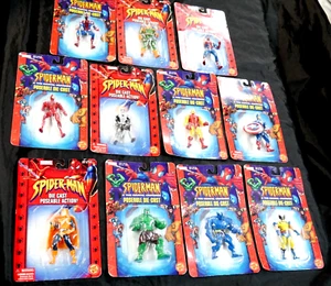 Set of 11 New Spiderman Poseable Die Cast figures-Hulk-Daredevil-Wolverine+More! - Picture 1 of 7