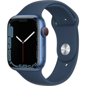 Apple Watch Series 7 45 mm Estuche Azul, Correa Deportiva Azul Abismo (GPS + LTE) MKJA3LL/A - Imagen 1 de 1